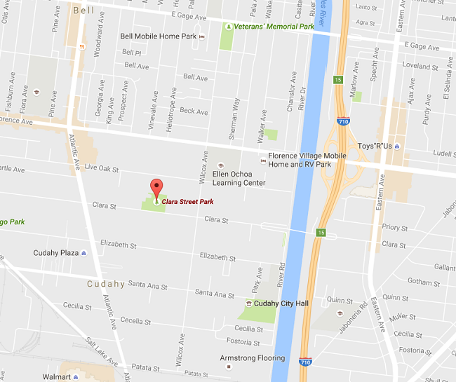 Clara Street Park map