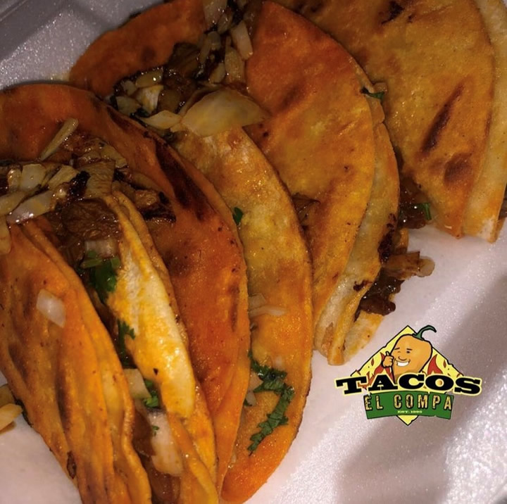 Food items from Tacos El Compa