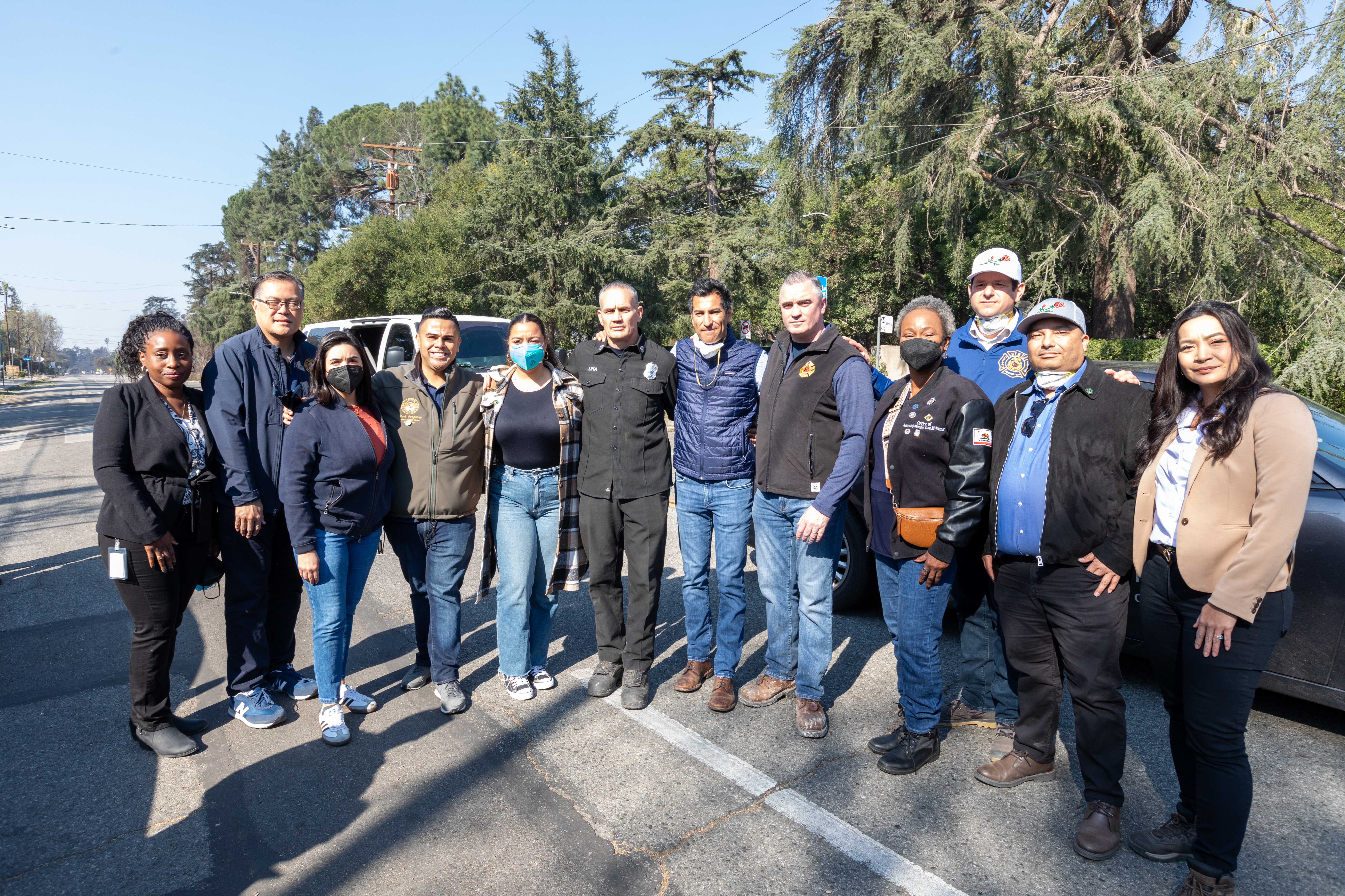 Assembly members tour the Eaton Fire.