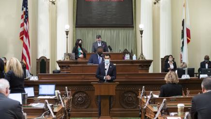 Asm. Rivas presenting HR 36