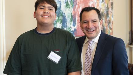 Speaker Rendon with youth leader