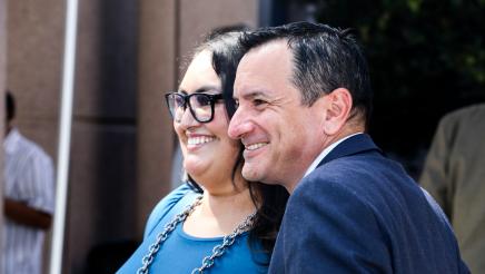 Speaker Rendon with attendee