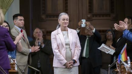Outgoing Mexico Consul General Liliana Ferrer on the Assembly Floor