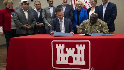 Speaker Robert Rivas at the Pajaro River PPA Agreement Signing Ceremony