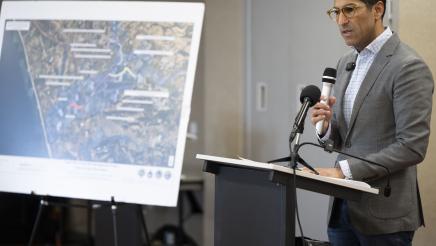 Speaker Robert Rivas at the Pajaro River PPA Agreement Signing Ceremony