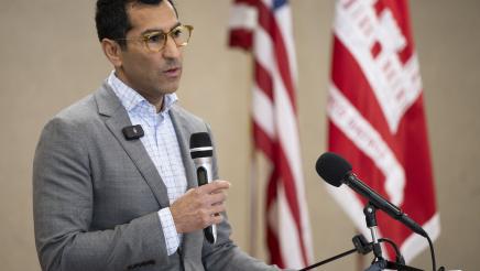 Speaker Robert Rivas at the Pajaro River PPA Agreement Signing Ceremony