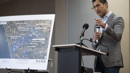 Speaker Robert Rivas at the Pajaro River PPA Agreement Signing Ceremony