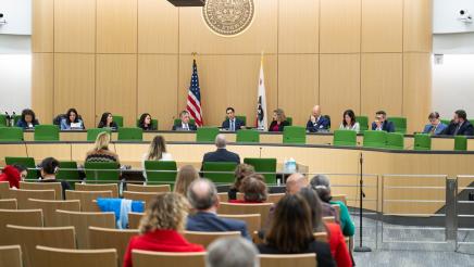 Speaker Rivas delivers remarks at the first hearing of the Select Committee on Retail Theft