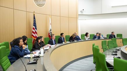 Speaker Rivas delivers remarks at the first hearing of the Select Committee on Retail Theft