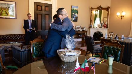 Speaker Rivas and Consul General Christian Tonatiuh González
