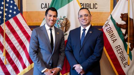 Speaker Rivas and Consul General Christian Tonatiuh González