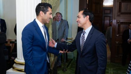 Speaker Rivas and Secretary Castro