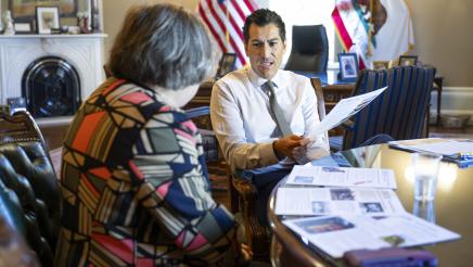 Speaker Rivas with UC Santa Cruz Chancellor Cynthia Larive
