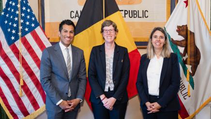 Speaker Rivas with the Consul General of Belgium