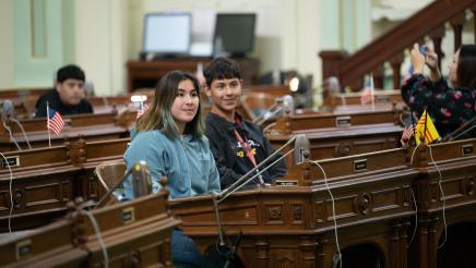 Salinas Union High School Students Visit the Assembly Chambers