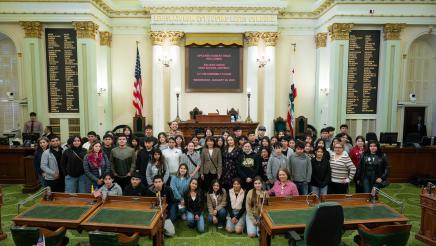 Salinas Union High School Students Visit the Assembly Chambers