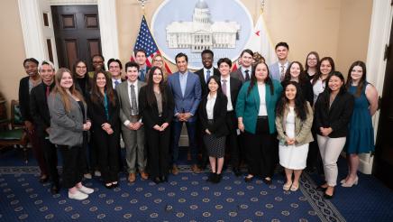 Speaker Rivas Hosts Lunch with Assembly Fellows