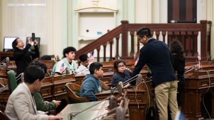 The Chualar School Student Council Visits the Assembly Chamber