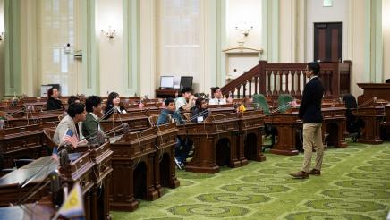 The Chualar School Student Council Visits the Assembly Chamber
