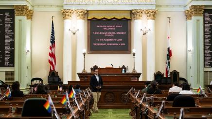The Chualar School Student Council Visits the Assembly Chamber