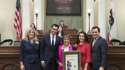 Assemblymember Robert Rivas Honors Woman of the Year Evelia Morales Rosso