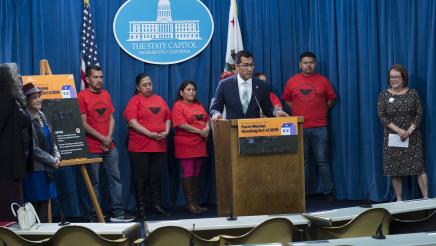 Assemblymember Robert Rivas Speaks at Podium